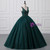 Green Tulle Sequins V-neck Appliques Beading Quinceanera Dress