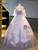 Purple Tulle Off the Shoulder Pearls Quinceanera Dress