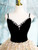Champagne Tulle Sequins Black Velvet Crystal Quinceanera Dress