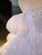 Purple Tulle Puff Sleeve Sequins Beading Quinceanera Dress