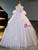 Purple Tulle Puff Sleeve Sequins Beading Quinceanera Dress