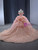 Pink Tulle Off the Shoulder 3D Flower Prom Dress