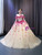 Champagne Tulle Off the Shoulder 3D Flower Beading Prom Dress