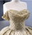 Vintage Gold Tulle Sequins Off the Shoulder Pearls Prom Dress