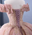 Pink Tulle Sequins Off the Shoulder Appliques Prom Dress