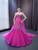 Sexy Fuchsia Mermaid Beading Prom Dres