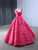 Fuchsia V-neck Tiers Prom Dress With Jacket