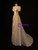 White Satin Short Sleeve Square Wedding Dress