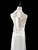 A-Line White Satin Halter Backless Wedding Dress
