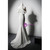 White Mermaid Halter Pearls Wedding Dress