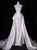 White Mermaid Satin Pleats Wedding Dress