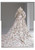 White Vintage Print Puff Sleeve Prom Dress