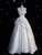 A-line Summer White Strapless Pleats Wedding Dress
