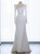 White Mermaid Long Sleeve Square Pleats Wedding Dress