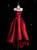 Burgundy Satin Strapless Hi Lo Prom Dress