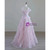 Full-length stunning pink off-the-shoulder floral prom dress for formal events