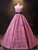 Pink Rose Flower Strapless Prom Dress