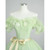 Green Tulle Sequins Off the Shoulder Flower Prom Dress