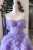 Purple Tulle Ruffles Off-the-Shoulder Prom Dress