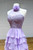Purple Ruffle Chiffon Halter Prom Dress
