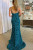 Sexy Blue Mermaid Sequins Spaghetti Straps prom Dress