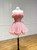 Pink Tulle Strapless Pleats Homecoming Dress