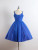 Royal Blue Tulle Spaghetti Straps Homecoming Dress