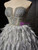 Gray Tulle Beading Feather Short Homecoming Dress