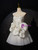 White Tulle Lace Backless 3D Flower Wedding Dresss