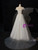 White Tulle Off the Shoulder 3D Flower Wedding Dress