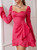 Slim-fit Long-sleeved Ruffled Dress