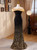 Black Gold Sequins Mermaid Prom Dress
