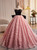 Pink Ball Gown 3D Flower Quinceanera Dress