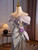 Silver Mermaid Sequins Split Prom Dress