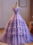 Purple Tulle Off the Shoulder Quinceanera Dress