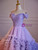 Purple Tulle Off the Shoulder Quinceanera Dress