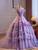 Purple Tulle Off the Shoulder Quinceanera Dress