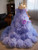 Purple Tulle Sweetheart Pleats Princess Quinceanera Dress