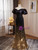 Black Gold Mermaid Sequins Off the Shoulder Prom Dress