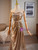 Gold Sequins Strapless Pleats Prom Dress