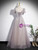 V-neck Sequins Short Sleeve Prom Dress