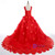 Modern Red Rose  Flower Girl Dresses first Communion Dresses For Girls