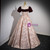 Champagne Pink Flower Puff Sleeve Prom Dress