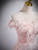 Pink Tulle Sequins Off the Shoulder Pearls Prom Dress