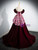 Burgundy Velvet Sequins Off the Shoulder Pearls Prom Dress