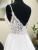 White V-neck Lace Backless Wedding Dress