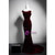 Burgundy Mermaid Velvet Straps Flower Prom Dress