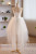 White Tulle Strapless Flower Wedding Dress