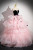 Black Velvet and Pink Tulle Strapless Prom Dress