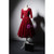Burgundy Lace Short Sleeve V-neck Short Prom Dress